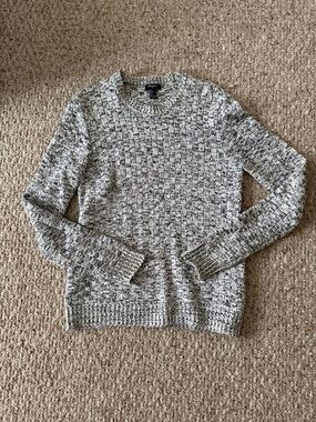 Forever 21 Men's Black & White Marled Crewneck Sweater